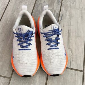 Nike White and Orange Athletic Shoes